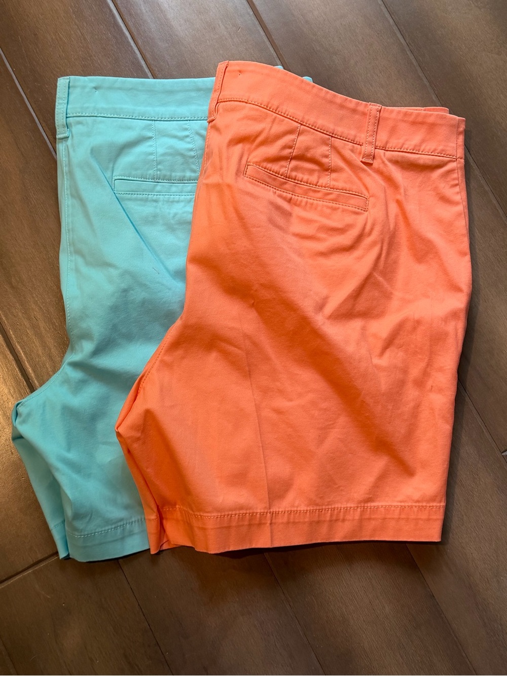 Talbots Women's Shorts - Coral & Aqua.. Lot of 2, NWOT Sz 14W relaxed chino